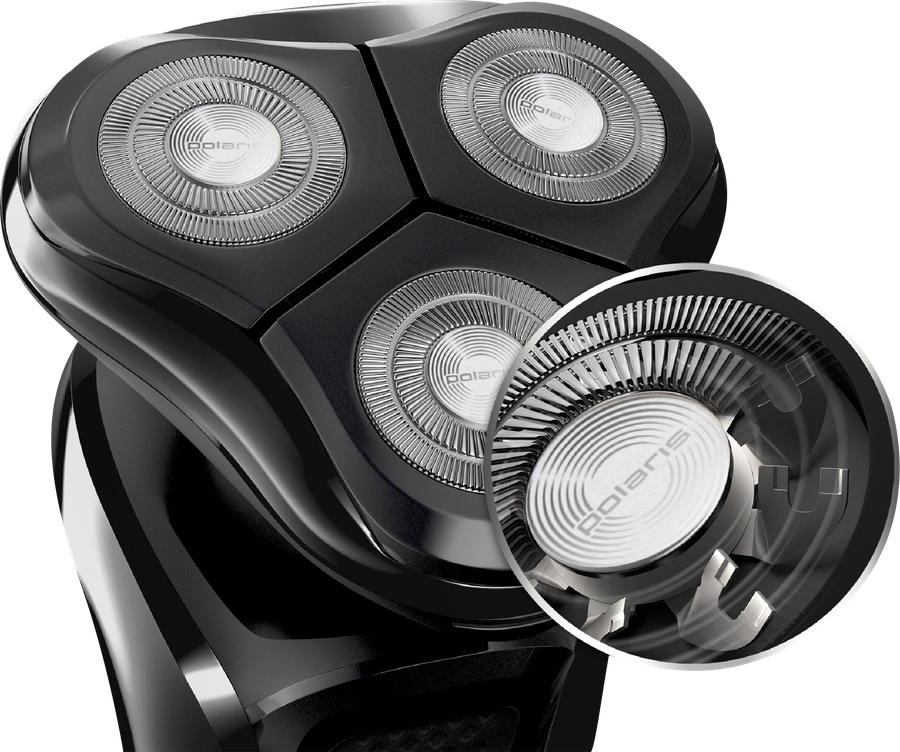 Бритва электрическая POLARIS 3 плавающие роторные головки PMR 0310RC Wet&Dry PRO 5 blades - 127905D9 1183 4Da9 95Df 655077Ccbc50