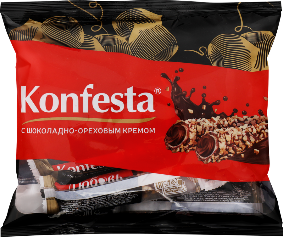Конфеты KONFESTA с шоколадно-ореховой начинкой, глазированные - 1B4Deb7D C845 4037 Bf5F 915B3A686Ab4