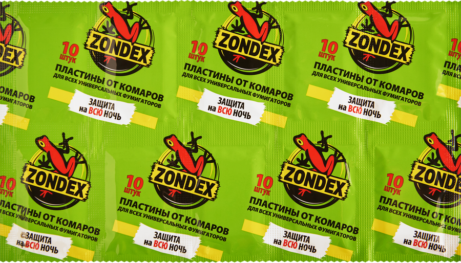 Пластины от комаров ZONDEX Защита на всю ночь