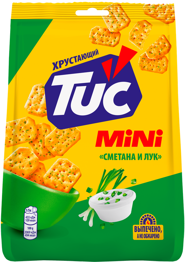 Крекер TUC Снек Мини со вкусом сметаны и лука
