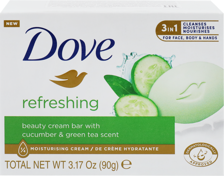 Крем-мыло DOVE Прикосновение свежести Огурец, 90г