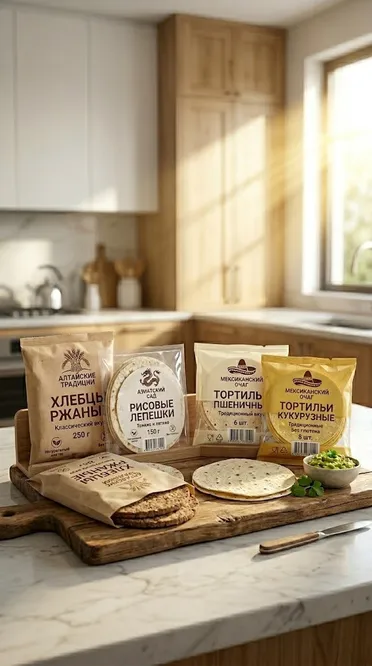 Хлебцы, лепёшки, тортильи