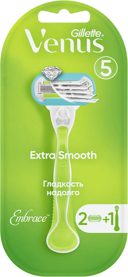 Бритва женская GILLETTE Venus Embrace, с 2 сменными кассетами